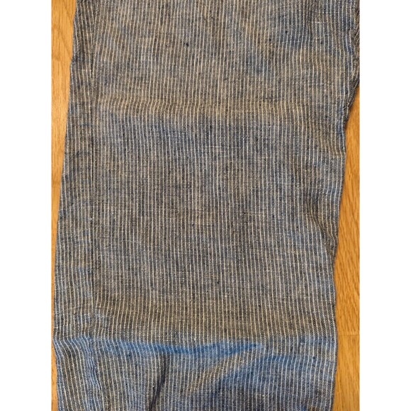 Talbots Pants Womens Size 8 Blue White Stripes Linen Pockets Drawstring - Picture 2 of 11